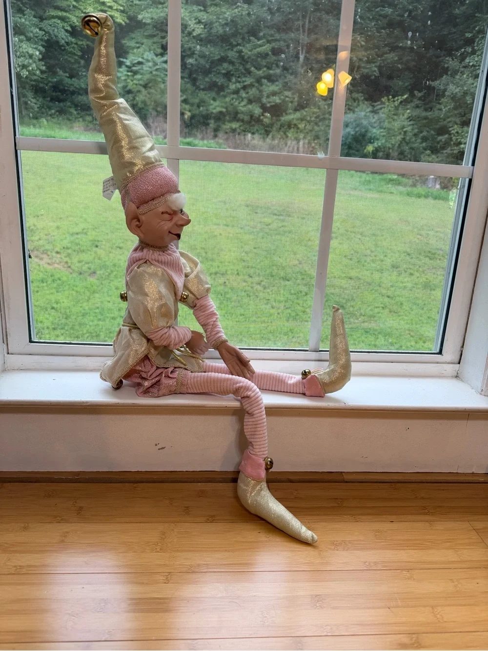 Hobby Lobby Pink and Gold Elf Figurine